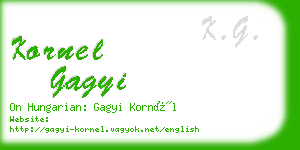 kornel gagyi business card